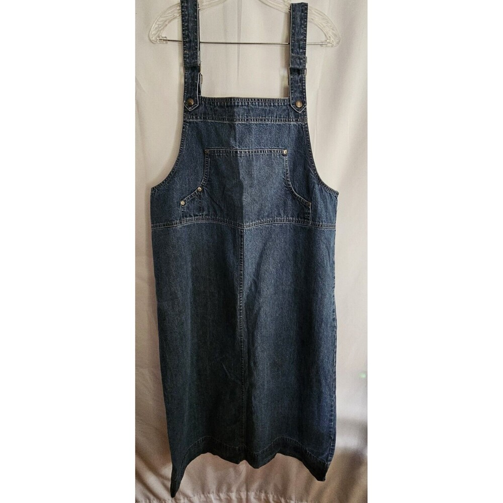 Vintage Crossroads Women’s Bib Overall Jeans Cotton Denim 90s Y2K Size XL